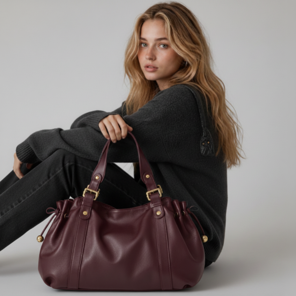 Blonde - sac bordeaux