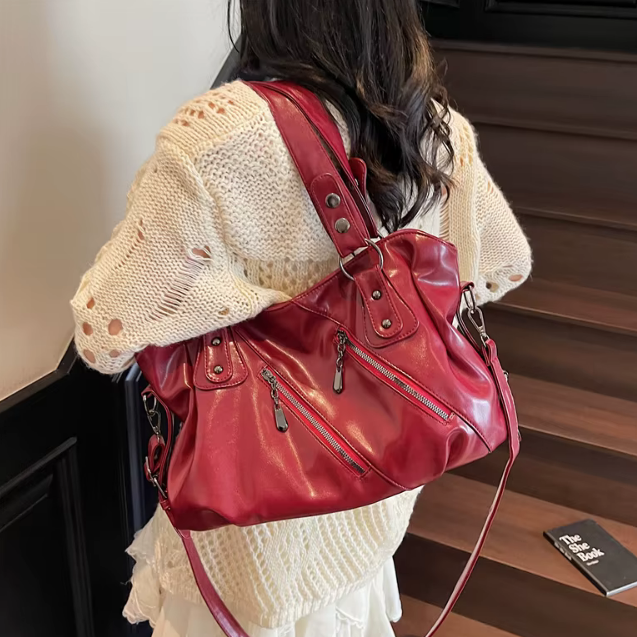 Sac à main bordeaux