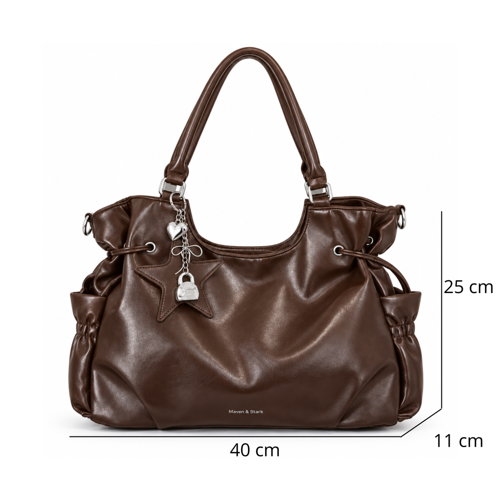 Sac a main cours femme avec bandoulière motif étoile - Océane