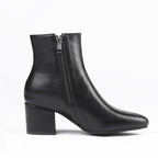 Bottines en similicuir à talon carré – ÉLYRA