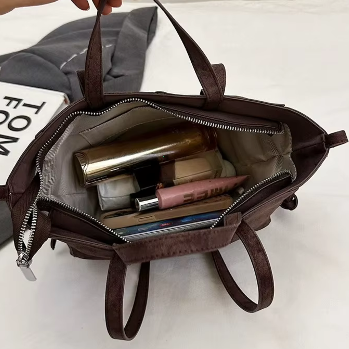 Sac à main cours daim souple grande capacité - Joy
