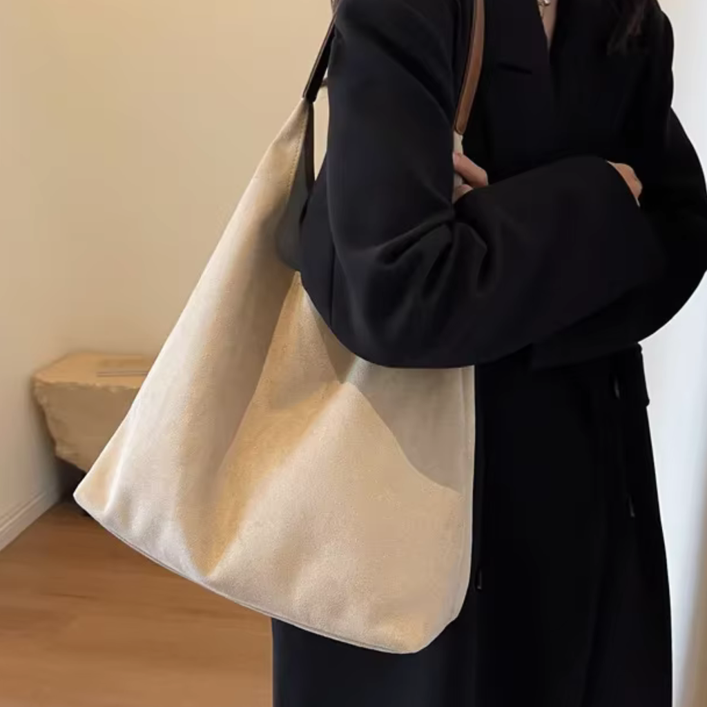 Sac à main en daim - Ambre