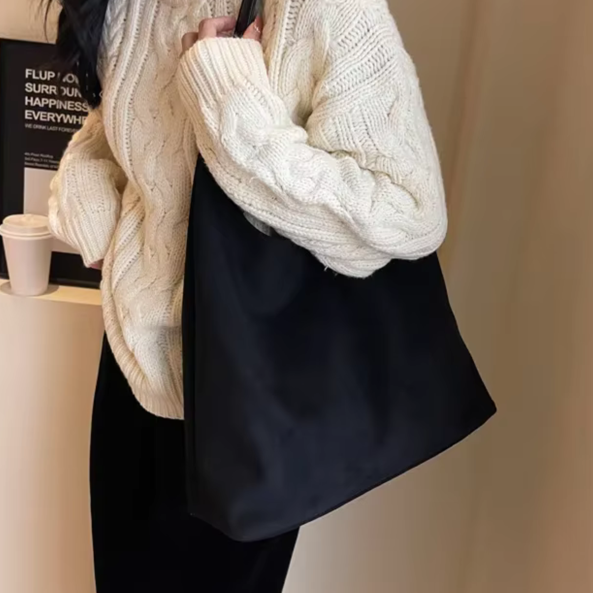 Sac à main en daim - Ambre