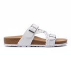 Sabot Femme en cuir avec boucles à Semelle en Liège - SAYNA