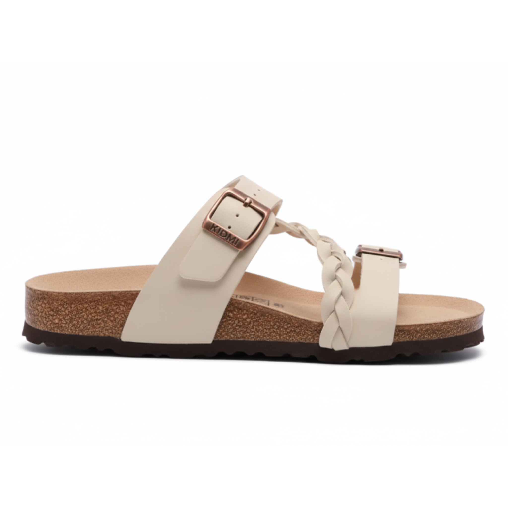 Sabot Femme en cuir avec boucles à Semelle en Liège - SAYNA