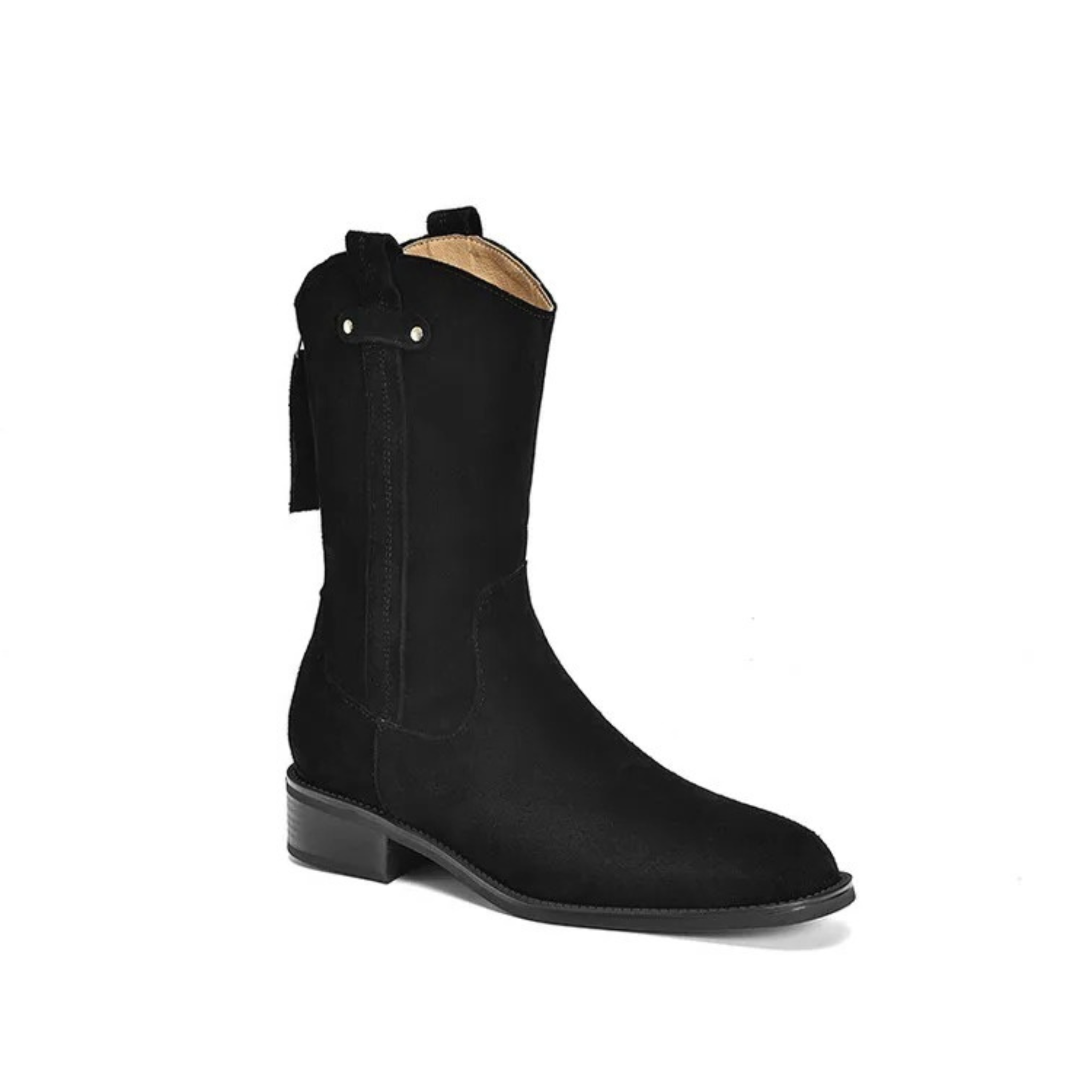 Santiags en daim à talon bout pointu – ÉLORIS