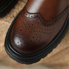 Bottines en cuir avec élastique à semelle crantée – ALMÉA