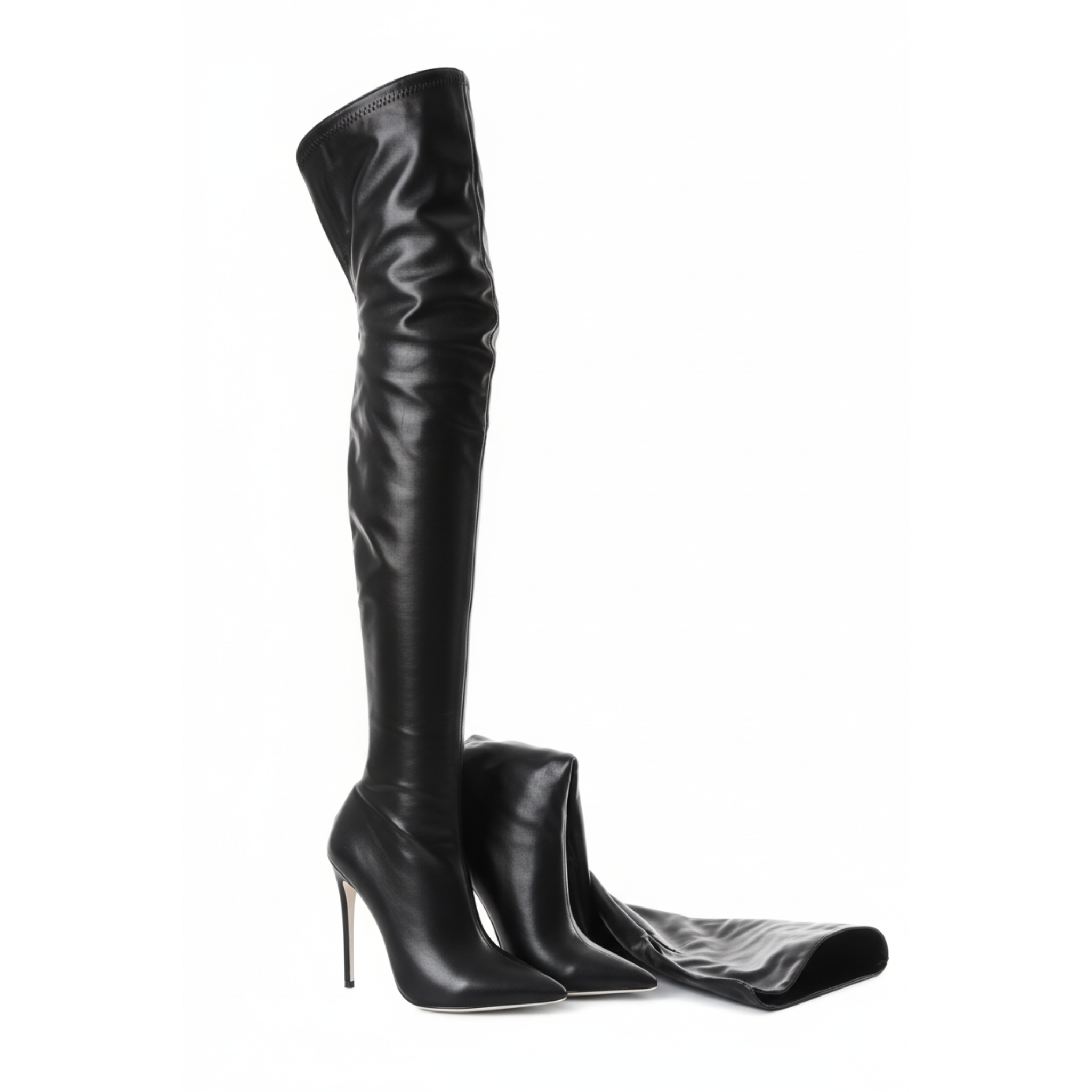 Cuissardes en similicuir à talon bout pointu - CASTA