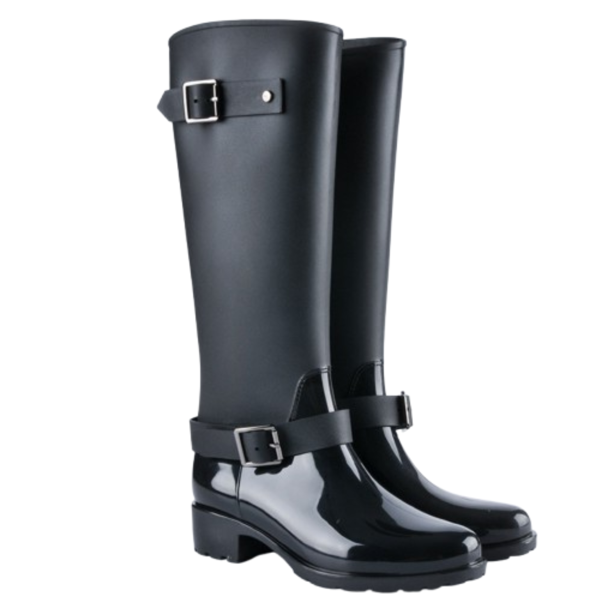 Bottes de pluie à talon carré bout rond - RIVALIA