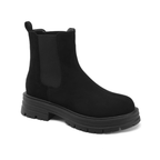 Bottines en cuir avec élastique a semelle crantée  – ADÉLINA