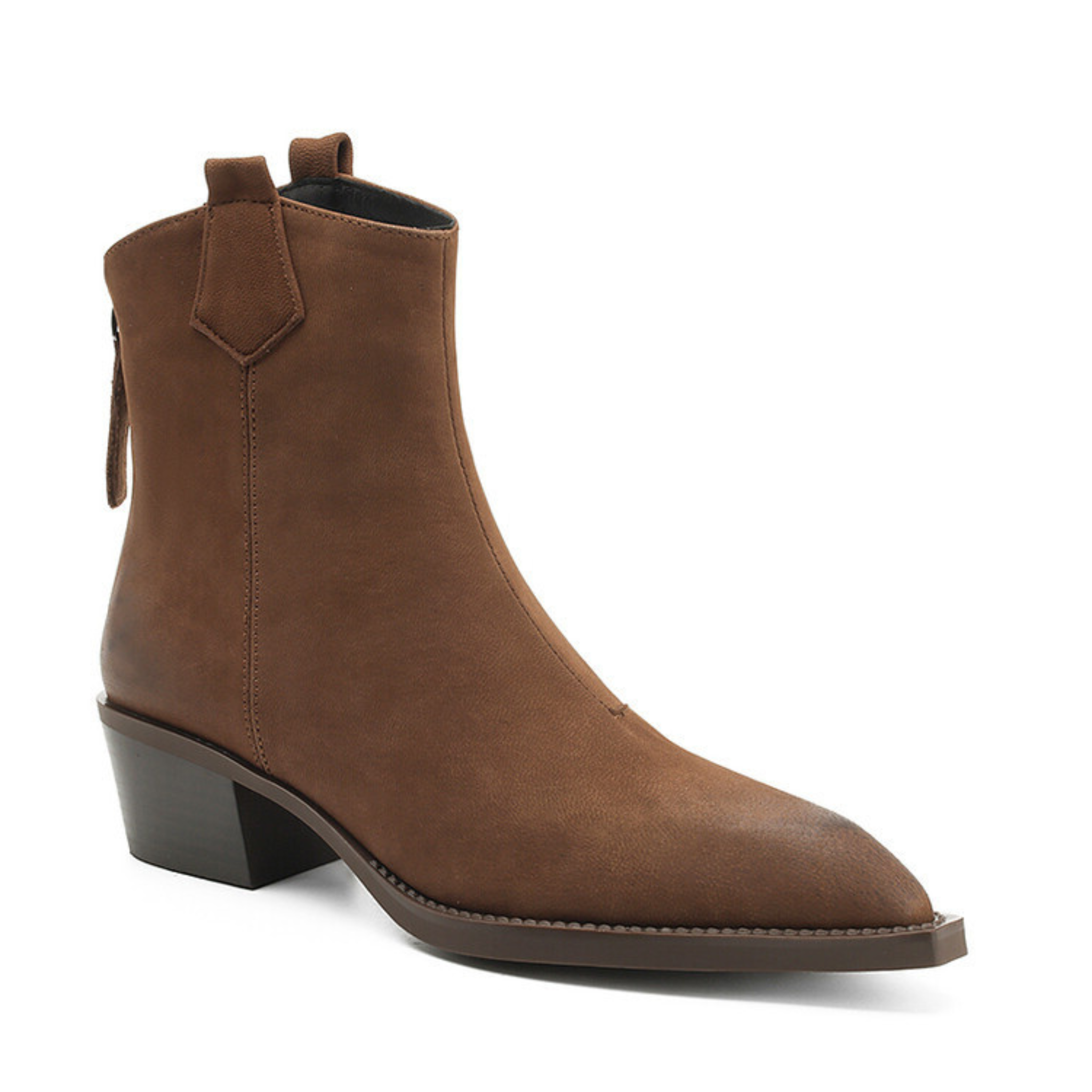 Santiags en cuir à talon discret – LUNÉA