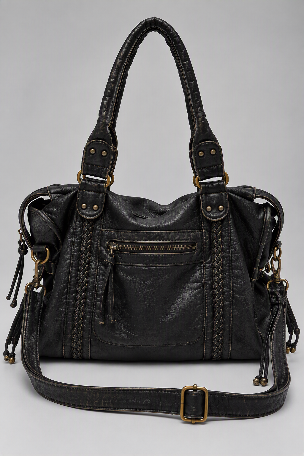 Sac à main de cours bandoulière en cuir - Alma
