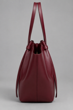 Sac à main de cours en cuir grande capacité Bordeaux - Diane
