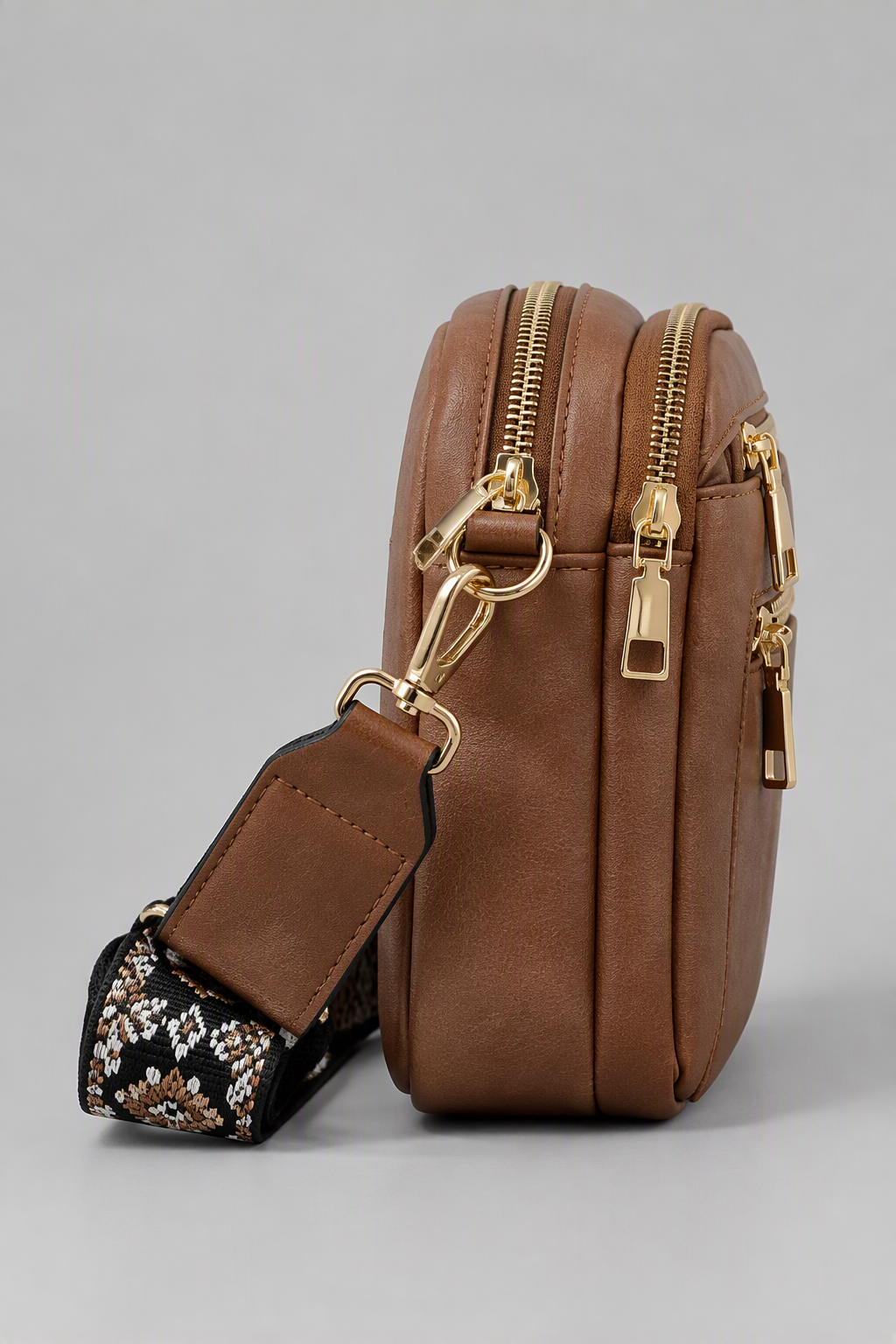 Sac bandoulière femme multipoche cuir souple - Anaïs