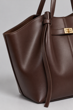 Sac à main de cours en cuir grande capacité Bordeaux - Diane