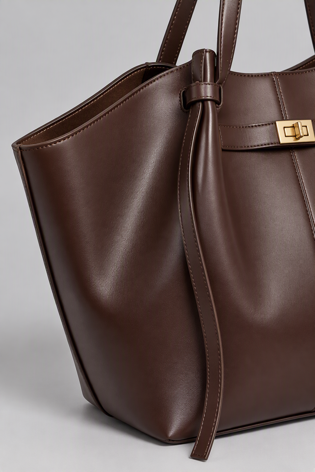 Sac à main de cours en cuir grande capacité Bordeaux - Diane