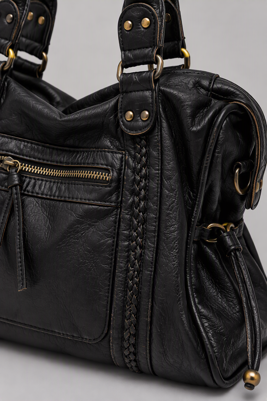 Sac à main de cours bandoulière en cuir - Alma