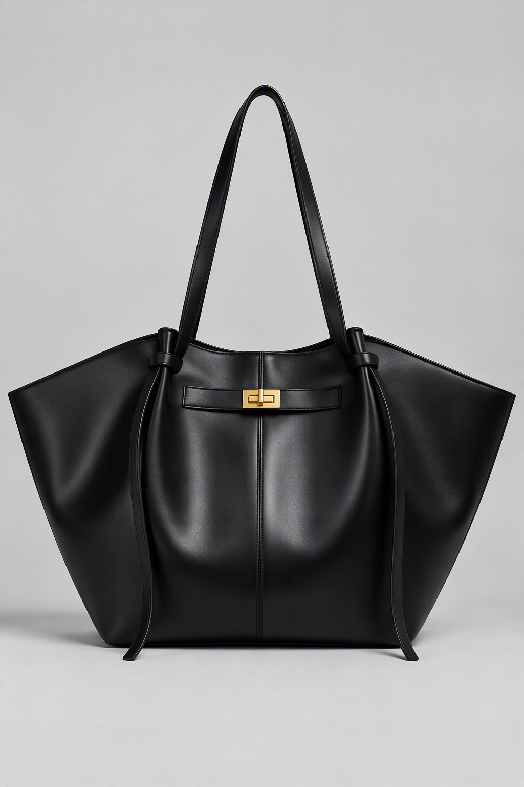 Sac à main de cours en cuir grande capacité noir - Diane