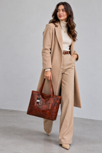 Sac cabas femme grande capacité - Céleste