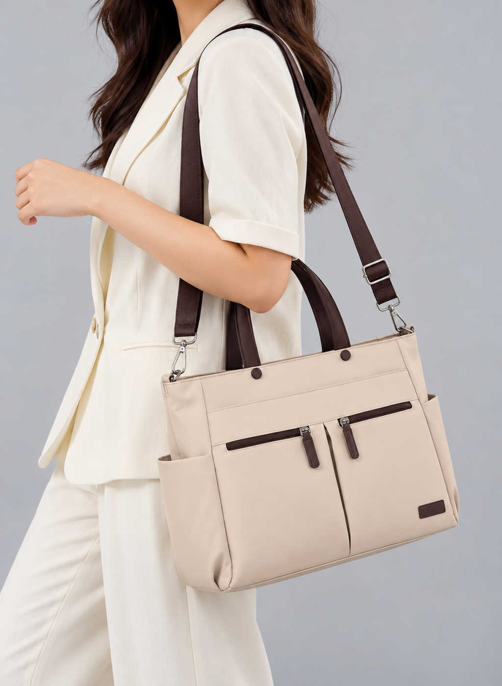 Sac à main bandoulière grand format ordinateur - Lana
