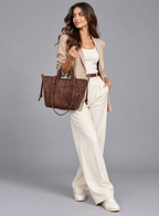 Grand sac à main cabas daim - Joy