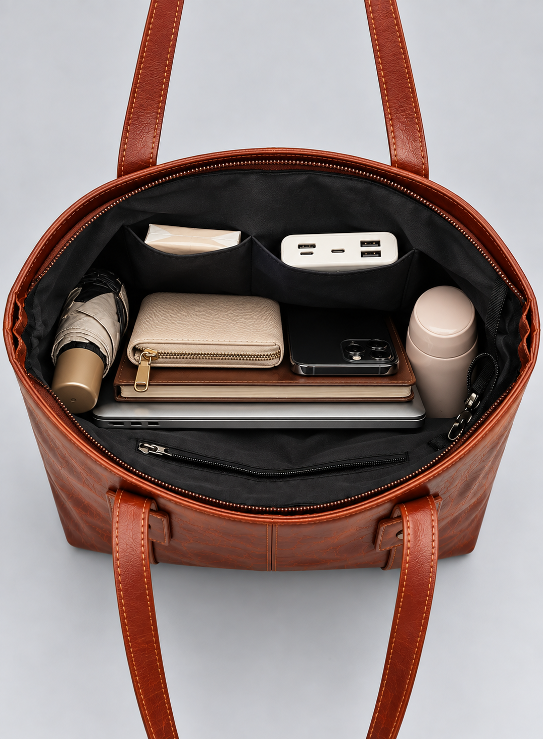 Sac cabas femme grande capacité - Céleste