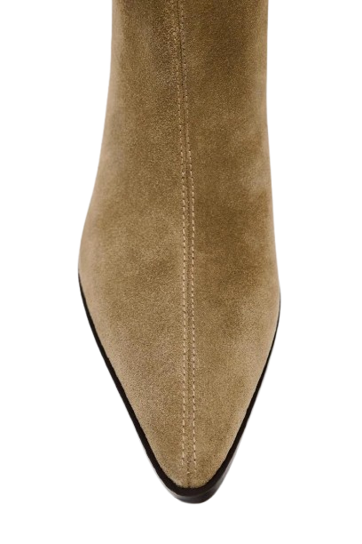 Bottes hautes en daim à talon pointu – ÉLARIA