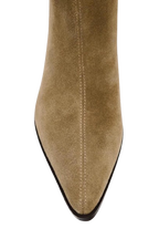 Bottes hautes en daim à talon pointu – ÉLARIA