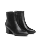 Bottines en similicuir à talon carré – ÉLYRA