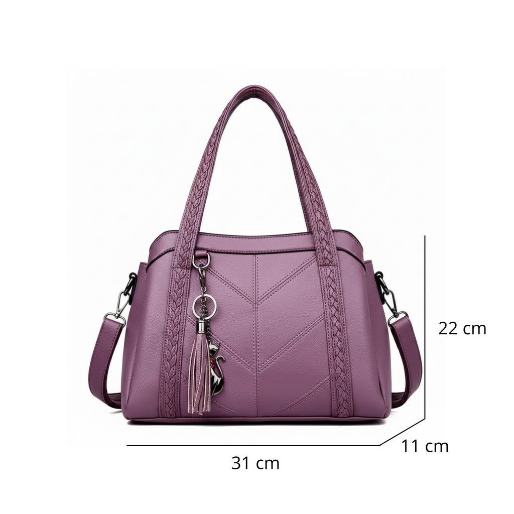 Sac à Main Bandoulière Pendentif Chat - Jessica