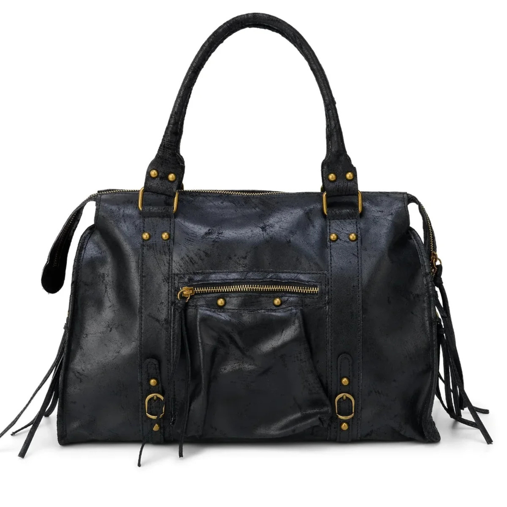 Grand sac à main de cours en cuir vintage - Margot
