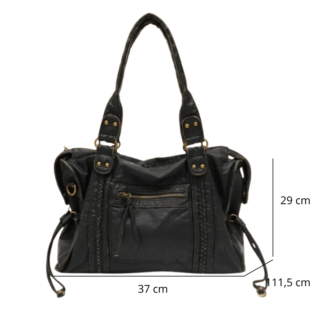 Sac à main de cours bandoulière en cuir - Alma