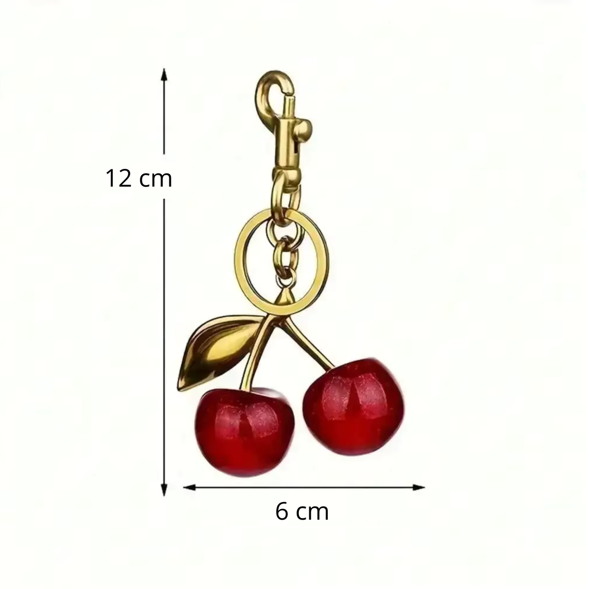 Porte-clés en métal - Cerise