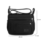 Sac bandoulière femme large sangle multi-poches - Rosa
