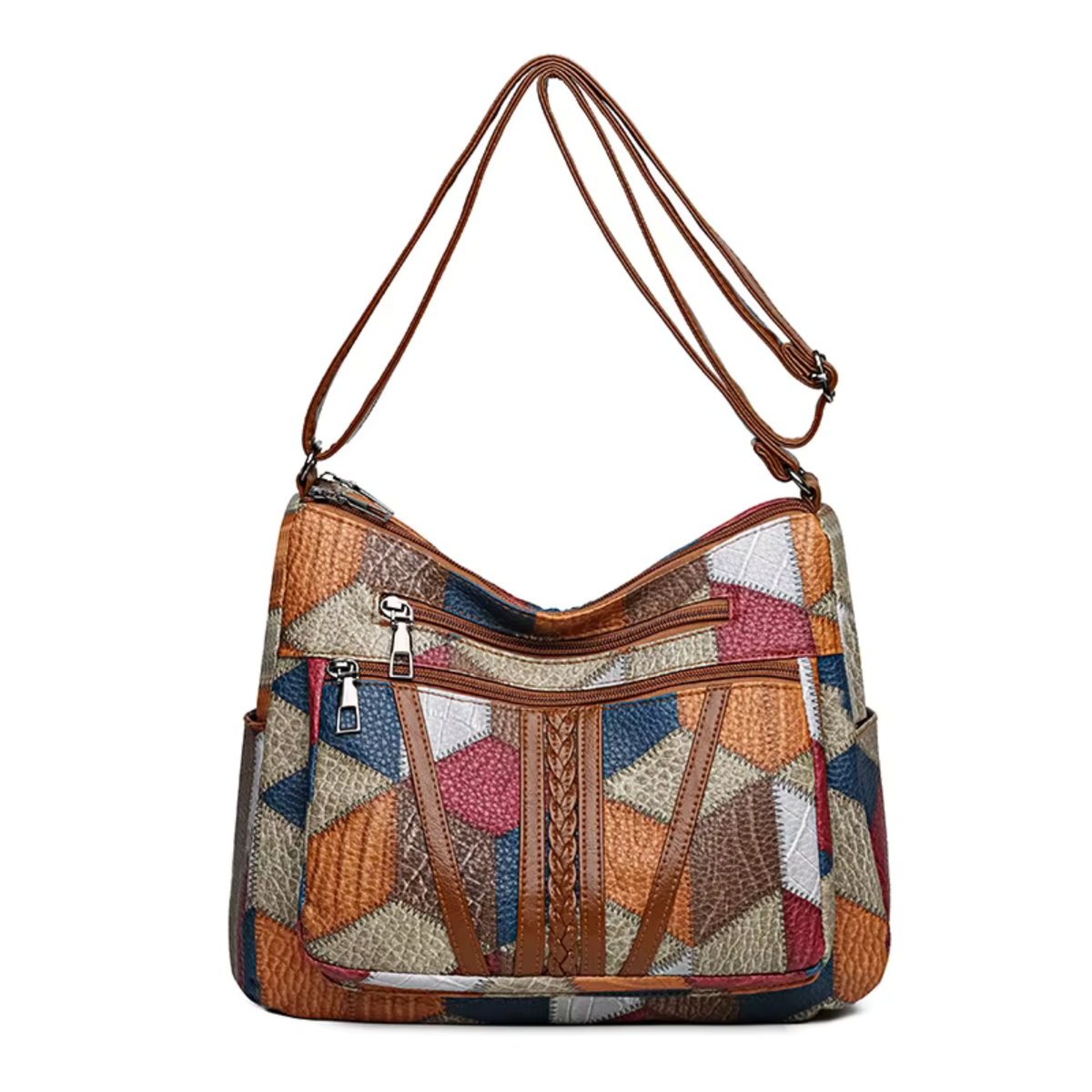 Sac bandoulière femme vintage multi-poches - Nora