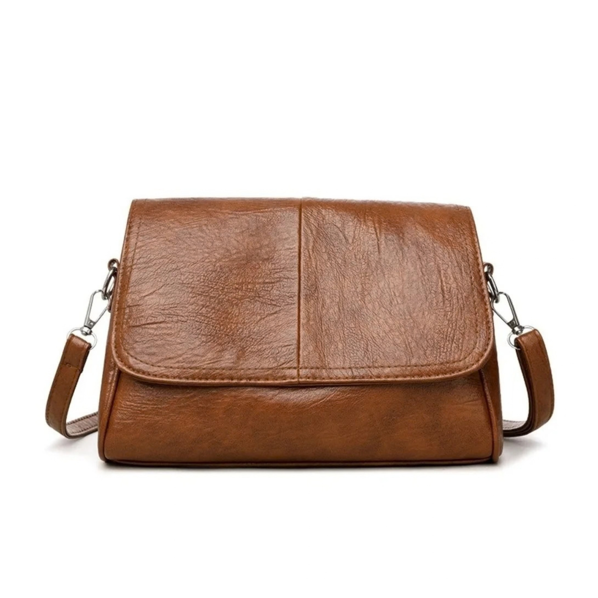 Sac bandoulière femme cuir vintage rabat - Olga