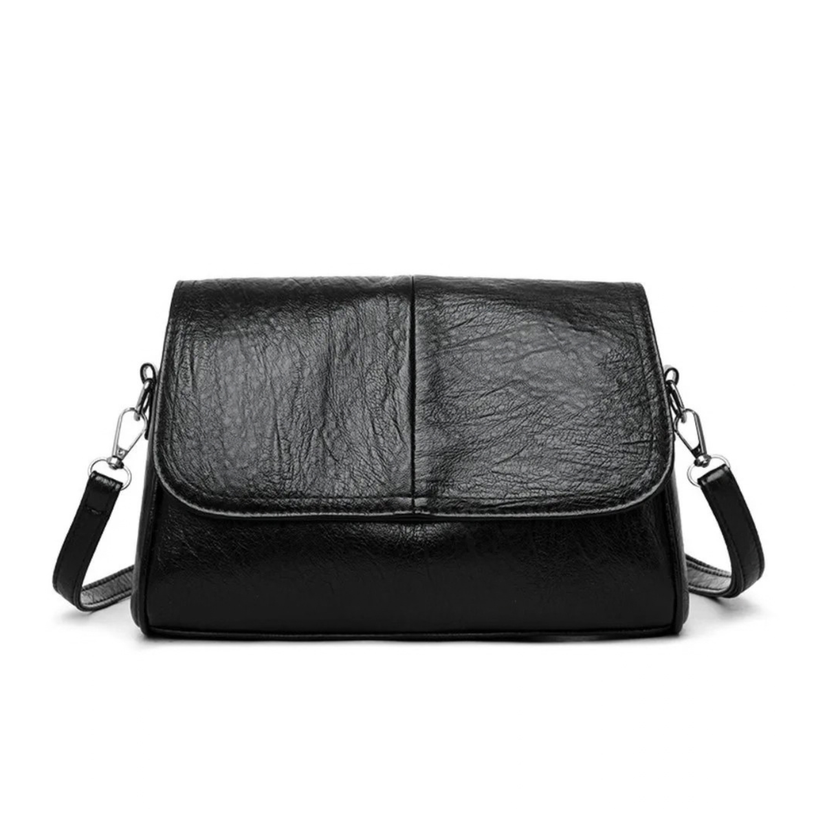 Sac bandoulière femme cuir vintage rabat - Olga