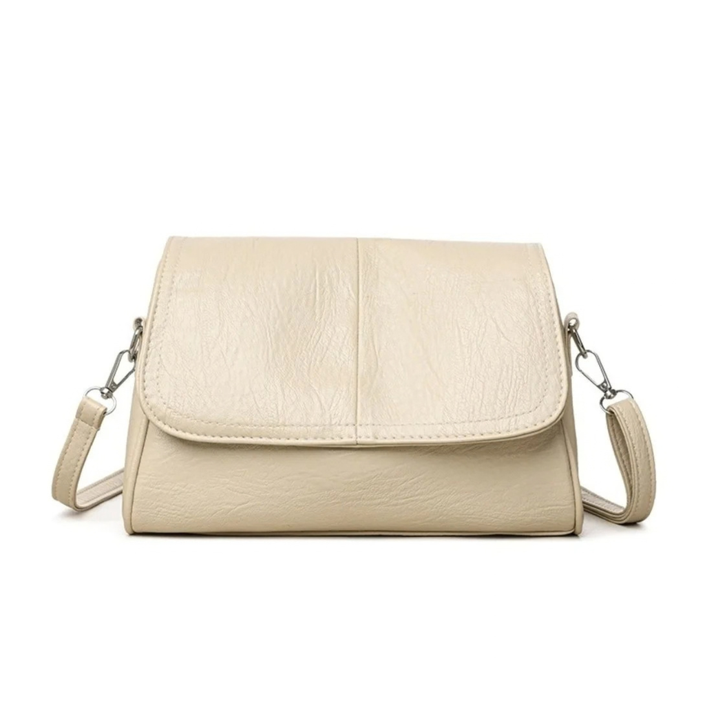 Sac bandoulière femme cuir vintage rabat - Olga