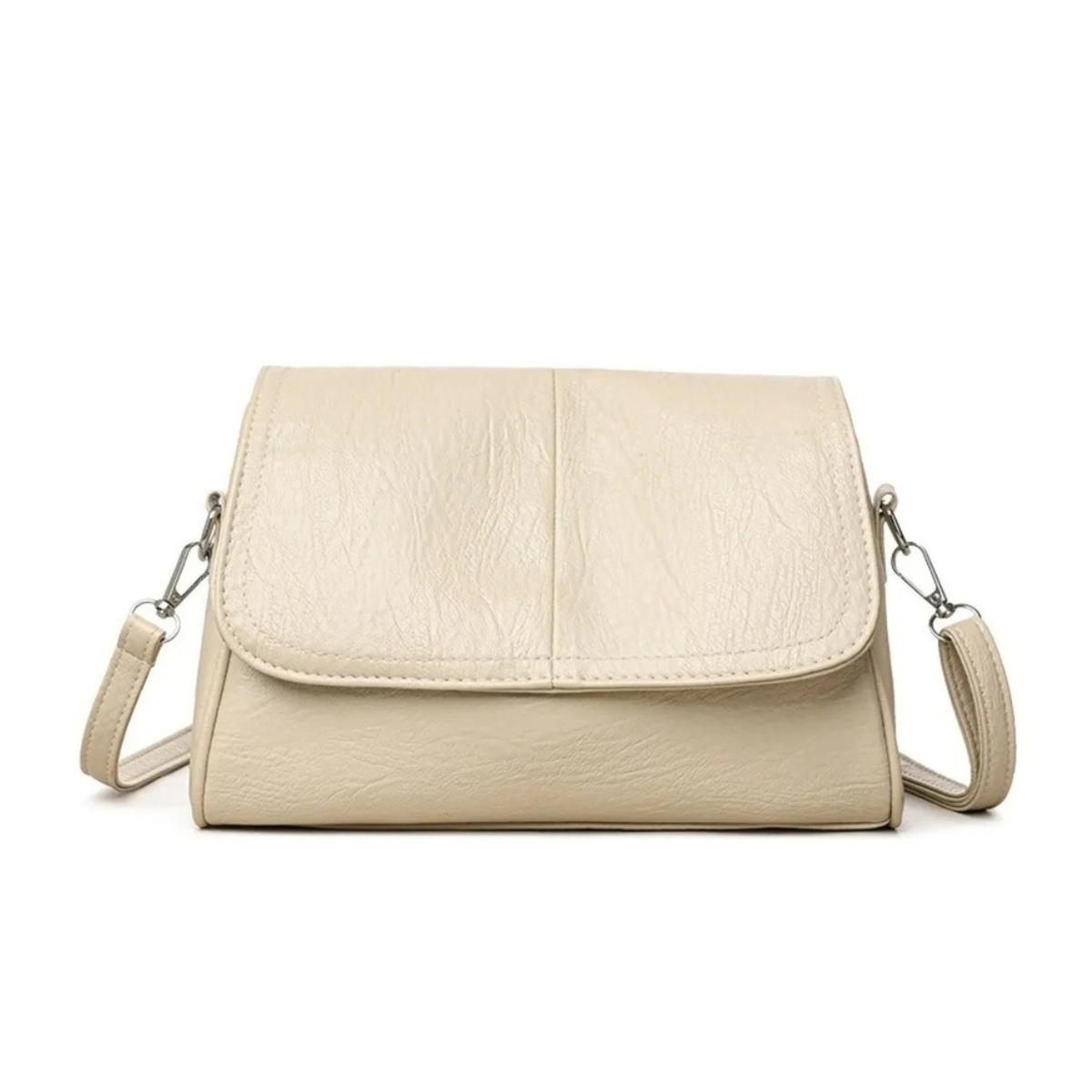 Sac bandoulière femme cuir vintage rabat - Olga