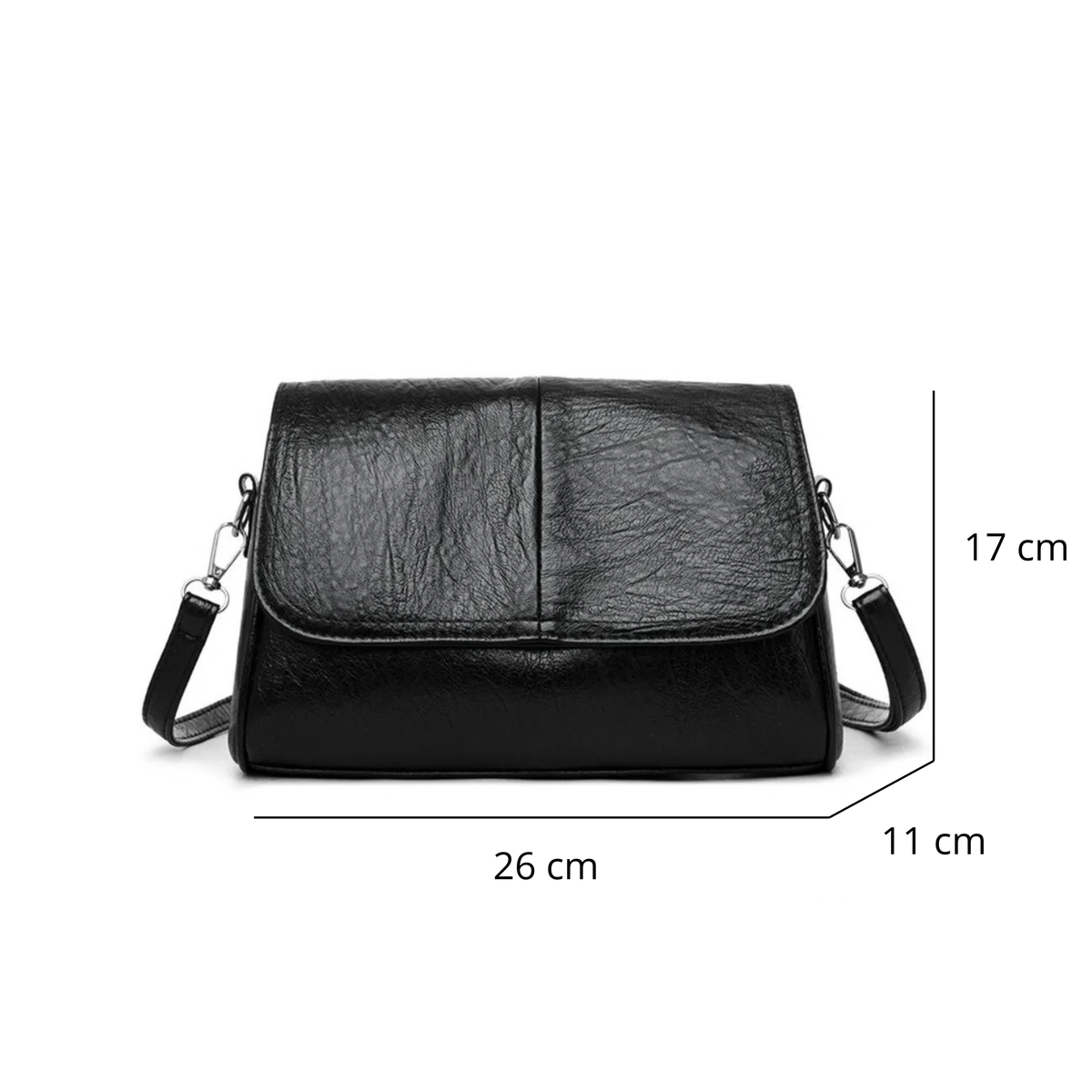 Sac bandoulière femme cuir vintage rabat - Olga