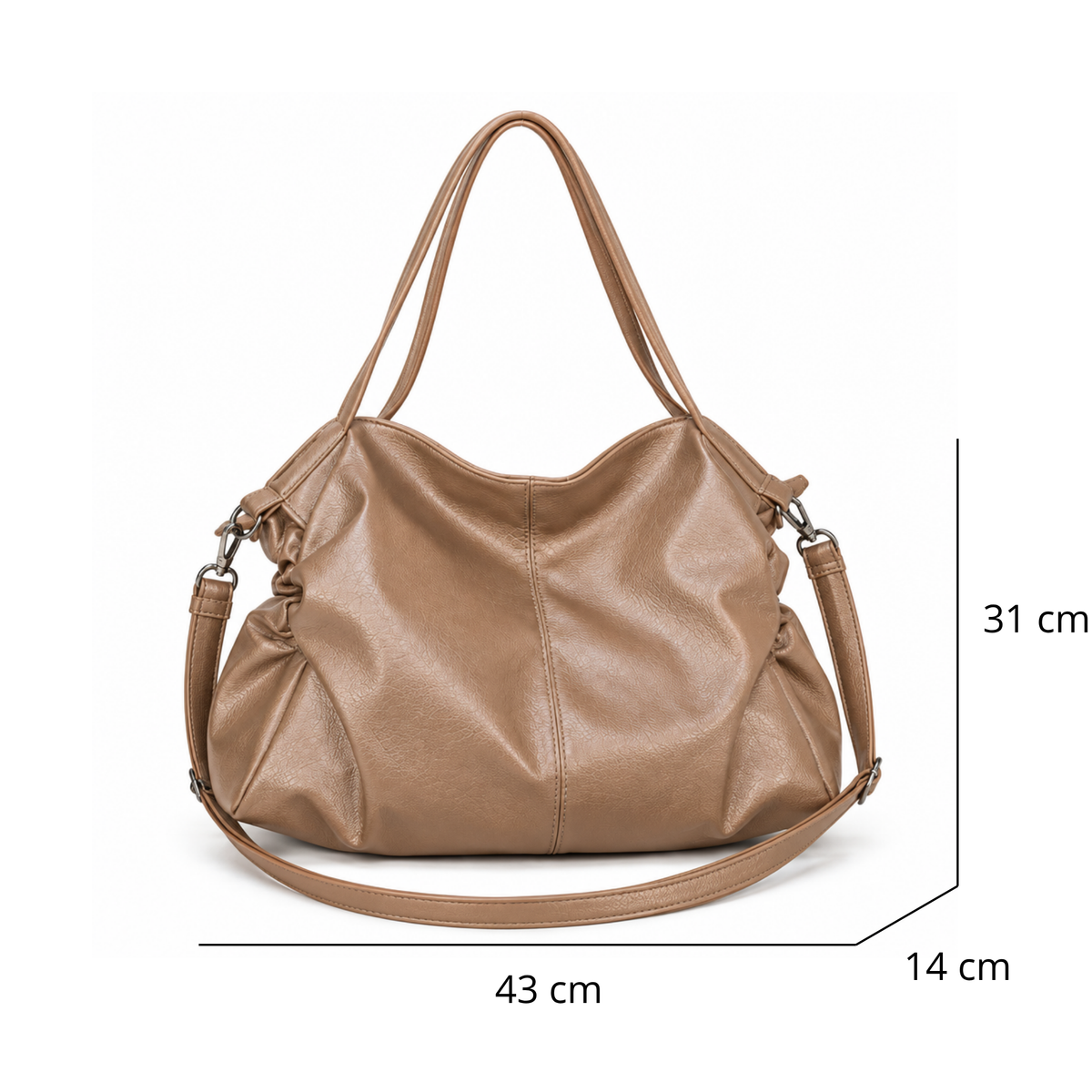 Grand sac à main avec bandoulière réglable - Elena