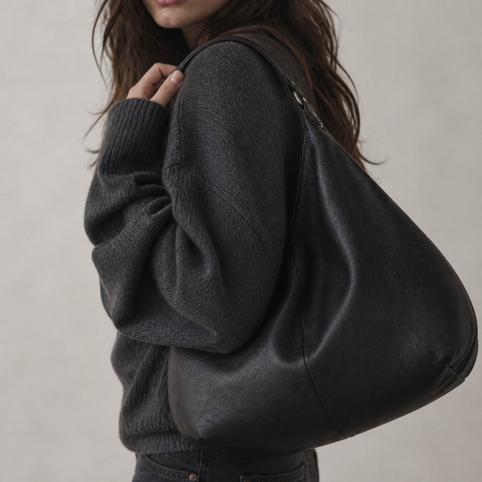 Sac hobo cuir - Pauline