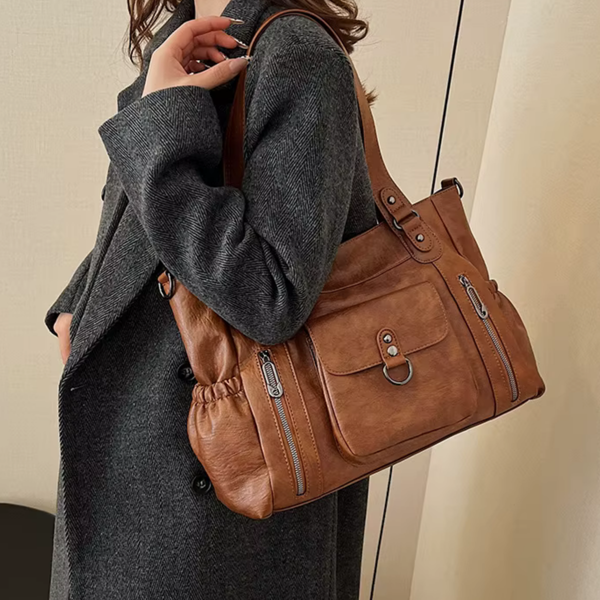 Sac a main cours grande capacité - Laure