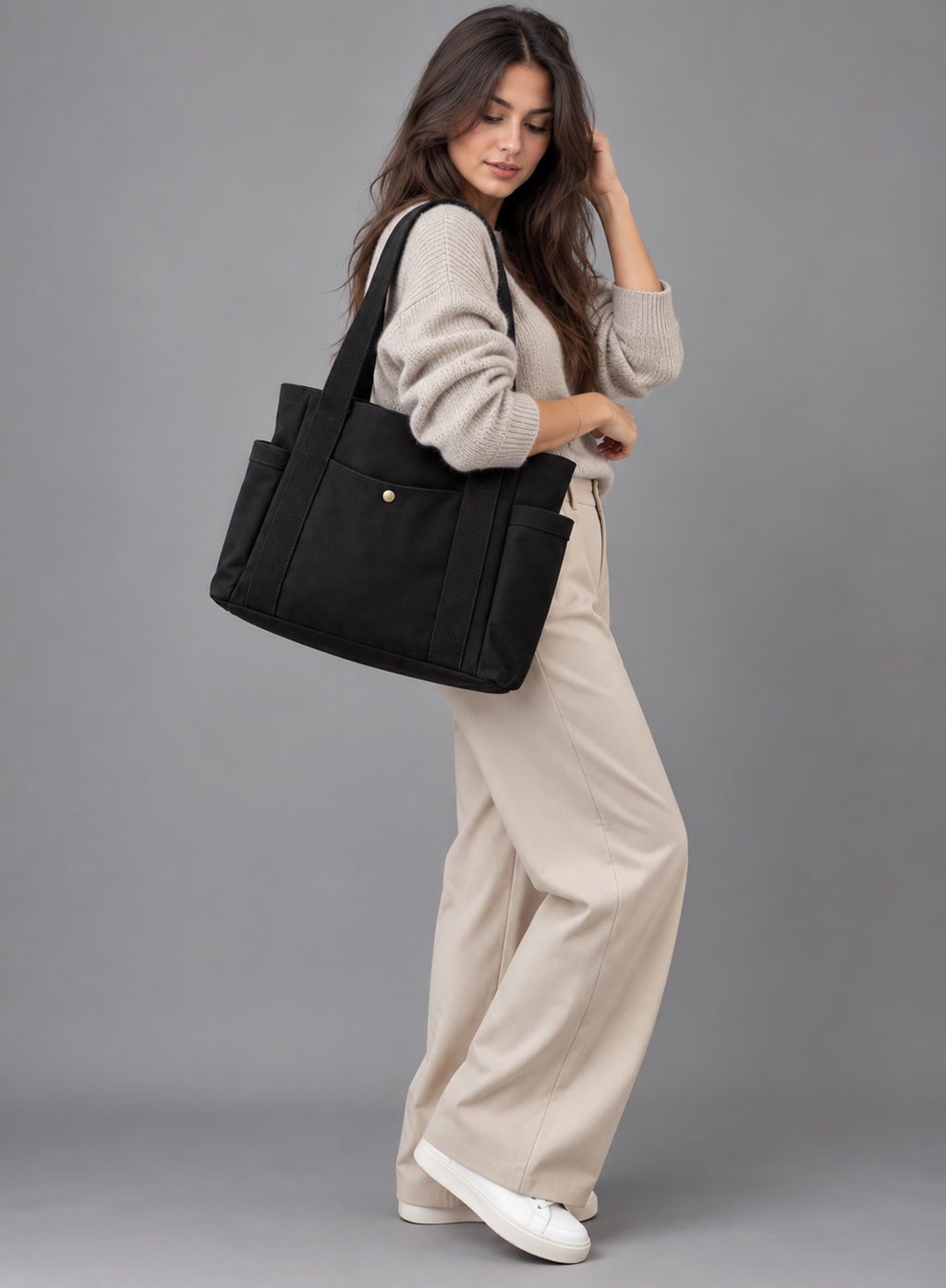 Sac à main de cours en toile - Tia
