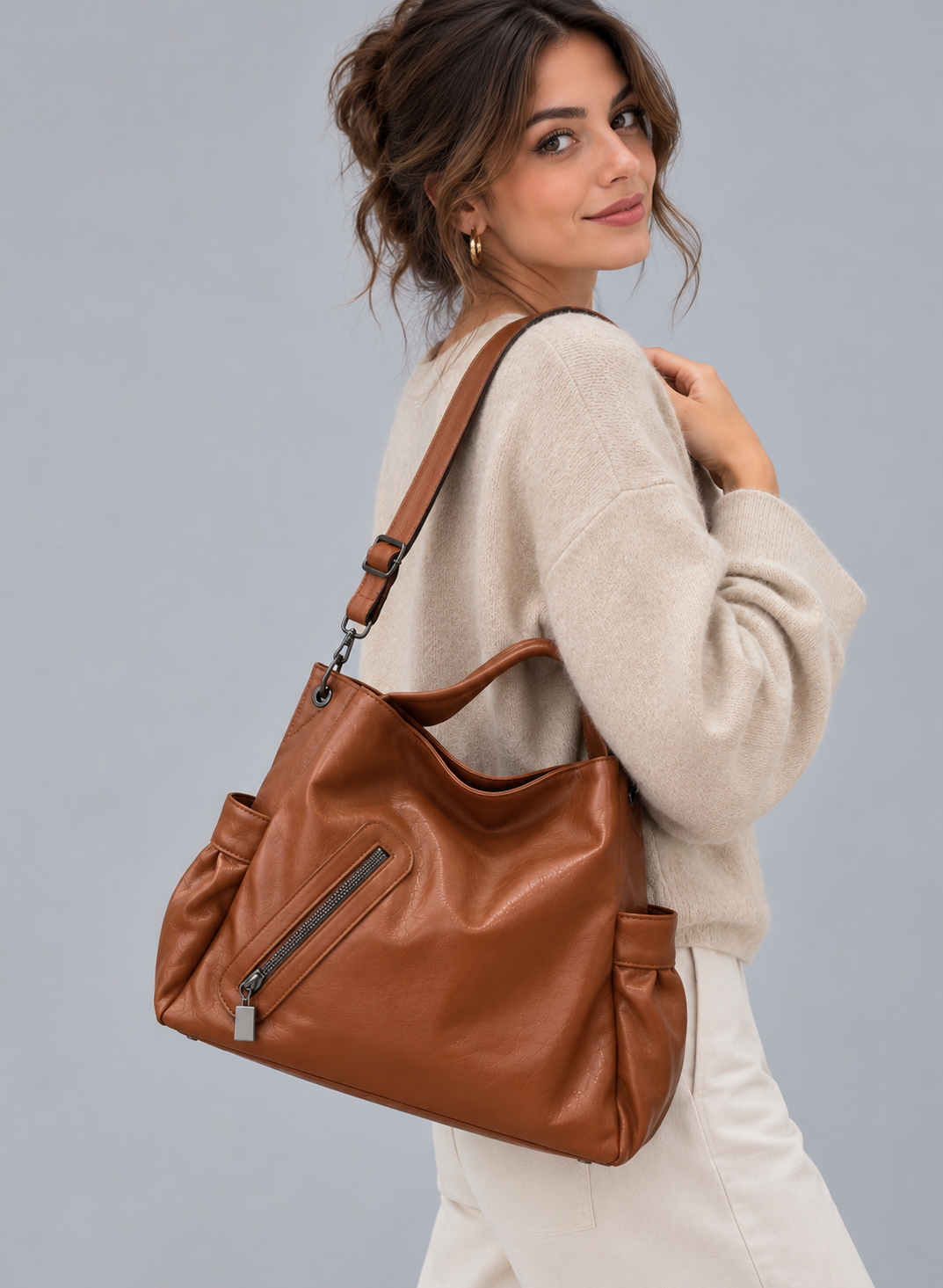 Sac bandoulière multi poches - Aurore