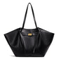 Sac à main de cours en cuir grande capacité noir - Diane