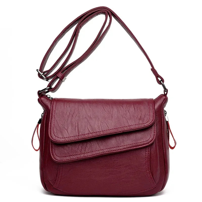 Sac bandoulière femme cuir vegan souple - Nina