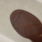 Bottes hautes en cuir à talon plat – ANASTÉRIA