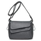 Sac bandoulière femme cuir vegan souple - Nina