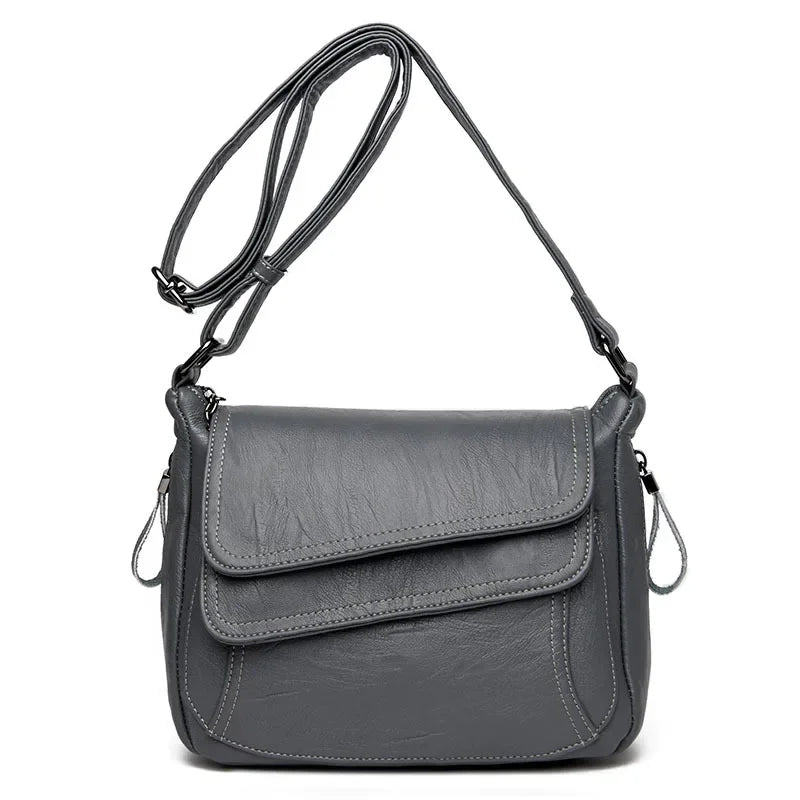 Sac bandoulière femme cuir vegan souple - Nina